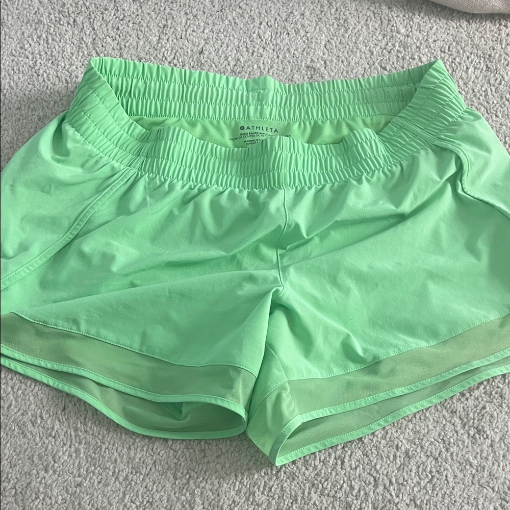 Athleta  Green Athletic Running Shorts